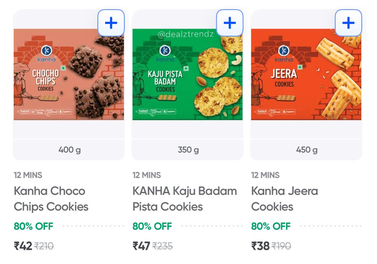 dealztrendz's tweet image. Swiggy Instamart Loot : 

Search : Kanha Cookies

Sort by: Discount → High to Low

Delhi Available, Check Others