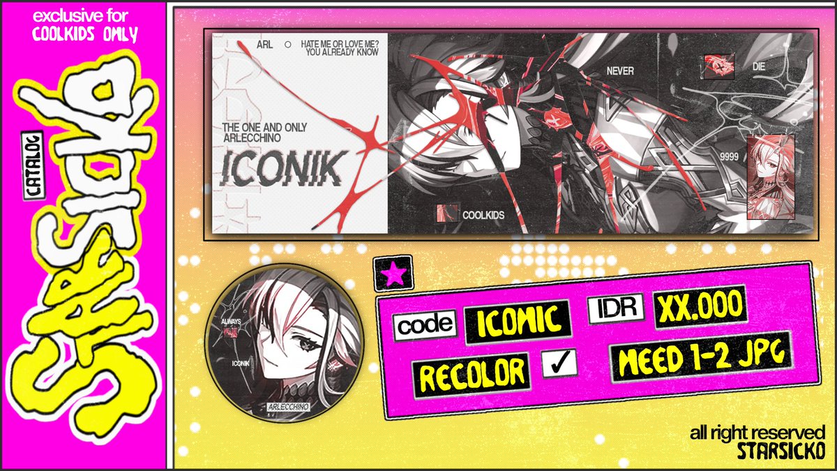 any interaction will be appreciated!

HEYYO, GUESS WHO'S BACK?! 👊🏻💢
kenalan sama anak baruku, anak kandung bukan pungut yaitu ICONIK! what do you guys think? APAKAH AMANN? kalau ada kesamaan bisa langsung DM aja ya, makaci semua mwah! ⭐🗯️🩷 #zonauang