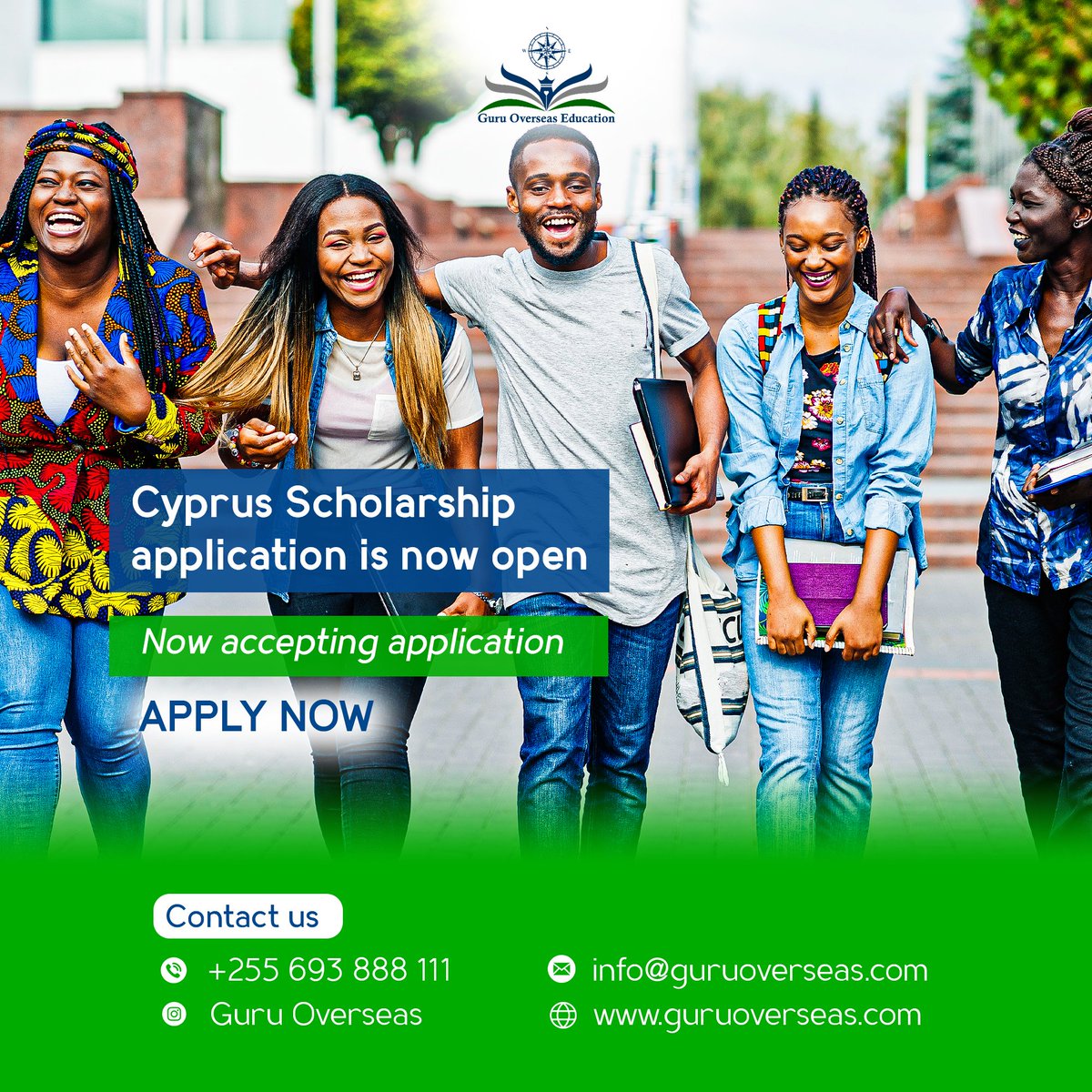 GurusOverseas's tweet photo. Study in Cyprus with a Scholarship @GurusOverseas

We are excited to announce that the Cyprus Scholarship Applications are now OPEN

Take this golden opportunity to pursue quality education in Europe at an affordable cost.

✅ World-class universities
✅ Diverse courses to choose from
✅ Multicultural environment
✅ Scholarship opportunities available

Adress: Green Acre House Opposite Mery water Old Bagamoyo Road 
Piga/Whatsapp:+255 794 200200