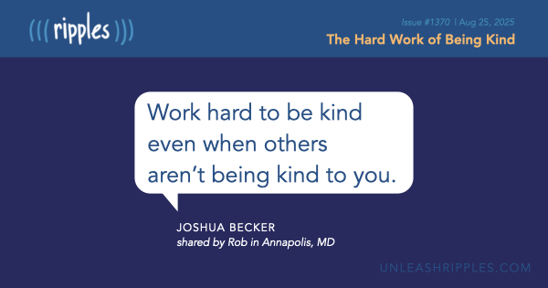 Next time your “snarly self” wants to take over, try a pause, a breath, and a little kindness. It works wonders. 🌱 [Be sure to catch the rest of Ripples #1370: mailchi.mp/unleashripples… ]