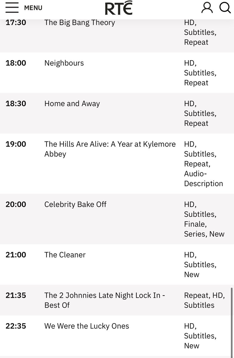 Neither game on national TV with two sides on the cusp of history and this is what RTE2 have on Thursday at the same time as the games 🤣🤣🤣 <a href="/RTEsport/">RTÉ Sport</a> <a href="/RTEmcbennettd/">Declan McBennettRTE</a> but sure at least you’ve the Rangers game on Wednesday instead 🤡