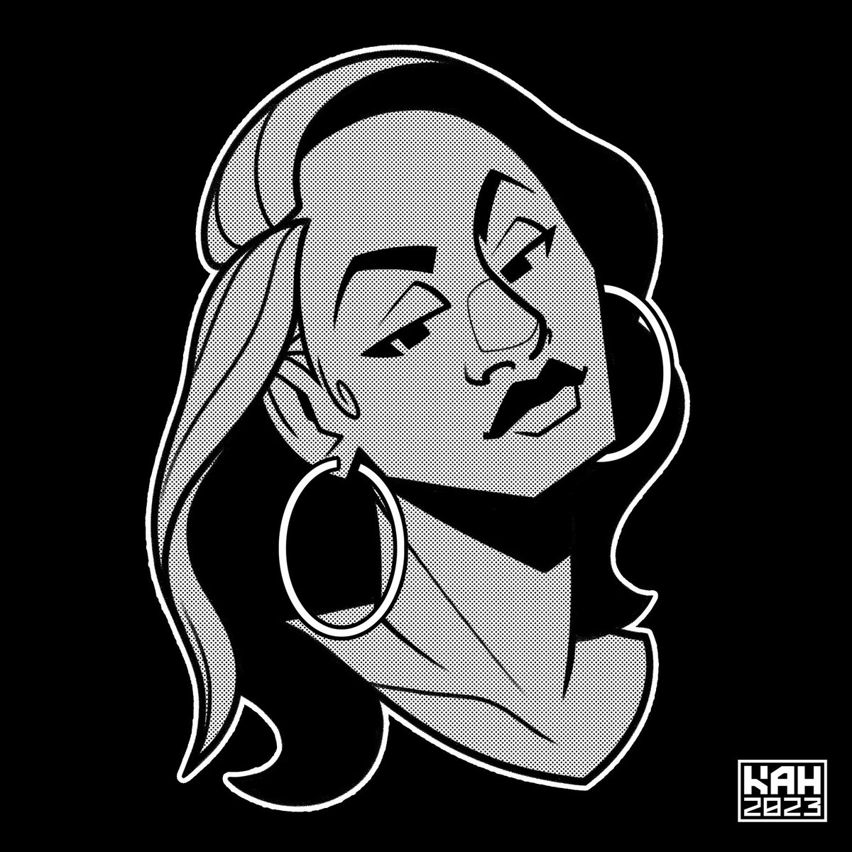 Black &amp; white #portrait to study shape language 🖤🤍 2023

#MrHinkleDraws #Art #BlackAndWhite #Artist #FaceStudy #CharacterDesign