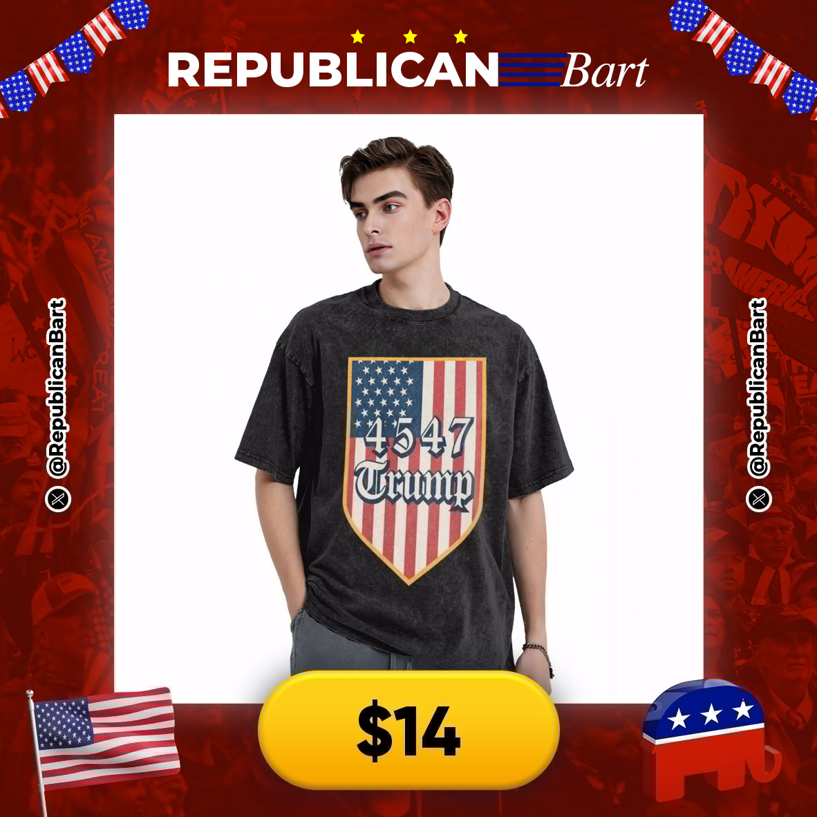 RepublicanBart's tweet image. PATRIOTIC PRIDE ON DISPLAY! 🇺🇸👕✨

🇺🇸 45 47 Trump Flag Cotton Tee
💰 $14

🔗 s.click.aliexpress.com/e/_oB7WH6b

#TrumpMerch #AmericanPride #PatrioticFashion