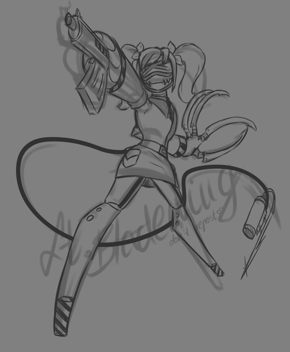 LtBladewing's tweet photo. bored at work so decided to sketch miss corpo because i need to lock tf in and actually draw the main cast
it's a bit ass but don't feel like polishing it </3
 #murderdrones #SerialDesignationJ https://t.co/uKPJjvPMtM