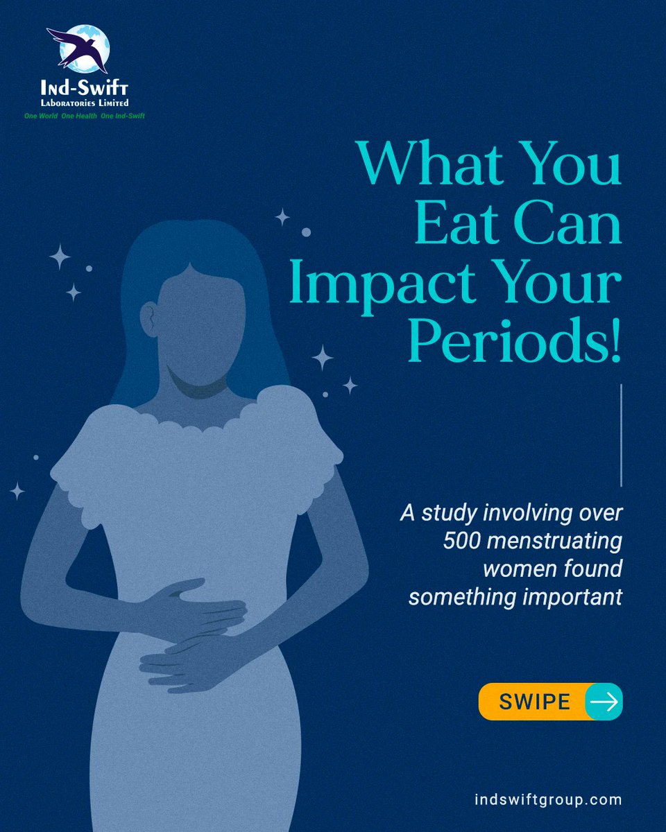 indswiftlabs's tweet image. Did you know?
Your diet can directly impact your menstrual cycle.

Women with irregular/painful periods often:
⚠️ Lack key nutrients
⚠️ Consume more sugary foods

✅ Small changes = Big difference

#MenstrualHealth #NutritionMatters #IndSwiftLabs #womenhealth #menstruation
