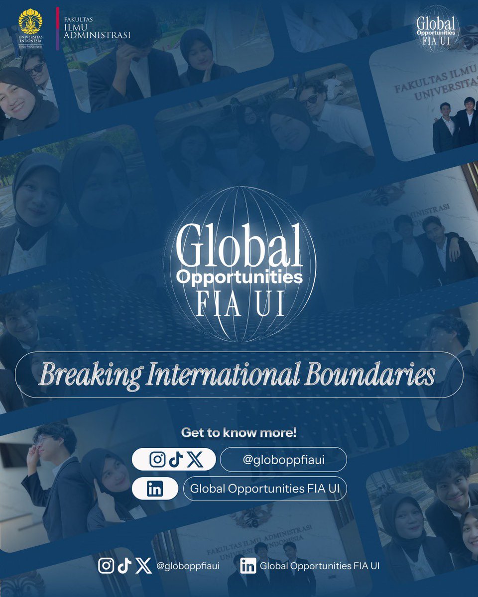 globoppfiaui's tweet image. Stay tuned for more! 💪

𝗙𝗼𝗹𝗹𝗼𝘄 @𝗴𝗹𝗼𝗯𝗼𝗽𝗽𝗳𝗶𝗮𝘂𝗶 𝗳𝗼𝗿 𝗺𝗼𝗿𝗲 𝘂𝗽𝗱𝗮𝘁𝗲𝘀! 🌏

𝐆𝐥𝐨𝐛𝐚𝐥 𝐎𝐩𝐩𝐨𝐫𝐭𝐮𝐧𝐢𝐭𝐢𝐞𝐬 𝐅𝐈𝐀 𝐔𝐈 𝟐𝟎𝟐𝟓
Breaking International Boundaries 

#GlobalGrowthHub #GlobalOpportunitiesFIAUI #FIAUI #ExploreYourFuture