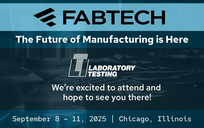 labtesting's tweet image. We’re headed to FABTECH 2025 in Chicago, Sept 8–11!
Let’s connect if you’ll be there.
#FABTECH2025 #Manufacturing #MaterialsTesting #Chicago