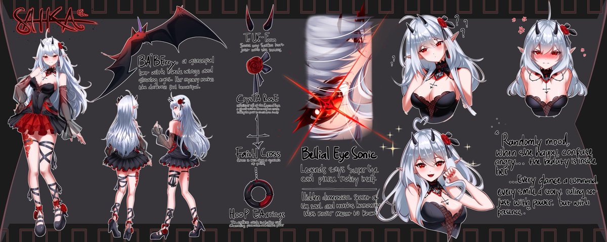 saikaberri's tweet image. May I introduce to you…

My official reference sheet! 🦇❤️

#refsheet #vtuber #vampire