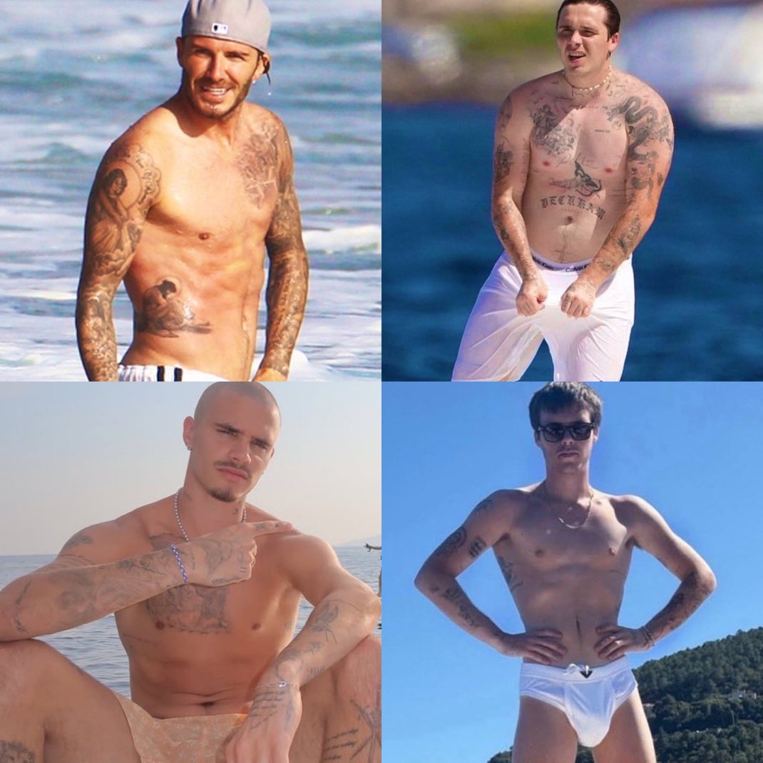 The Beckham boys are something else. 
Who’s your fav? 🥵