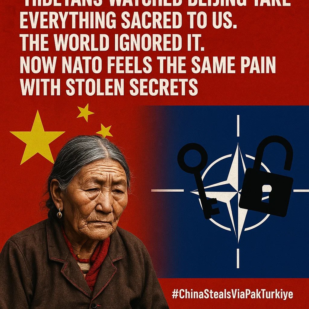 Miss_Stepny's tweet photo. Every Tibetan knows: China never builds, it absorbs. From our culture to your technology. #ChinaStealsViaPakTurkiye #FreeTibet https://t.co/KVOUyuiiDF