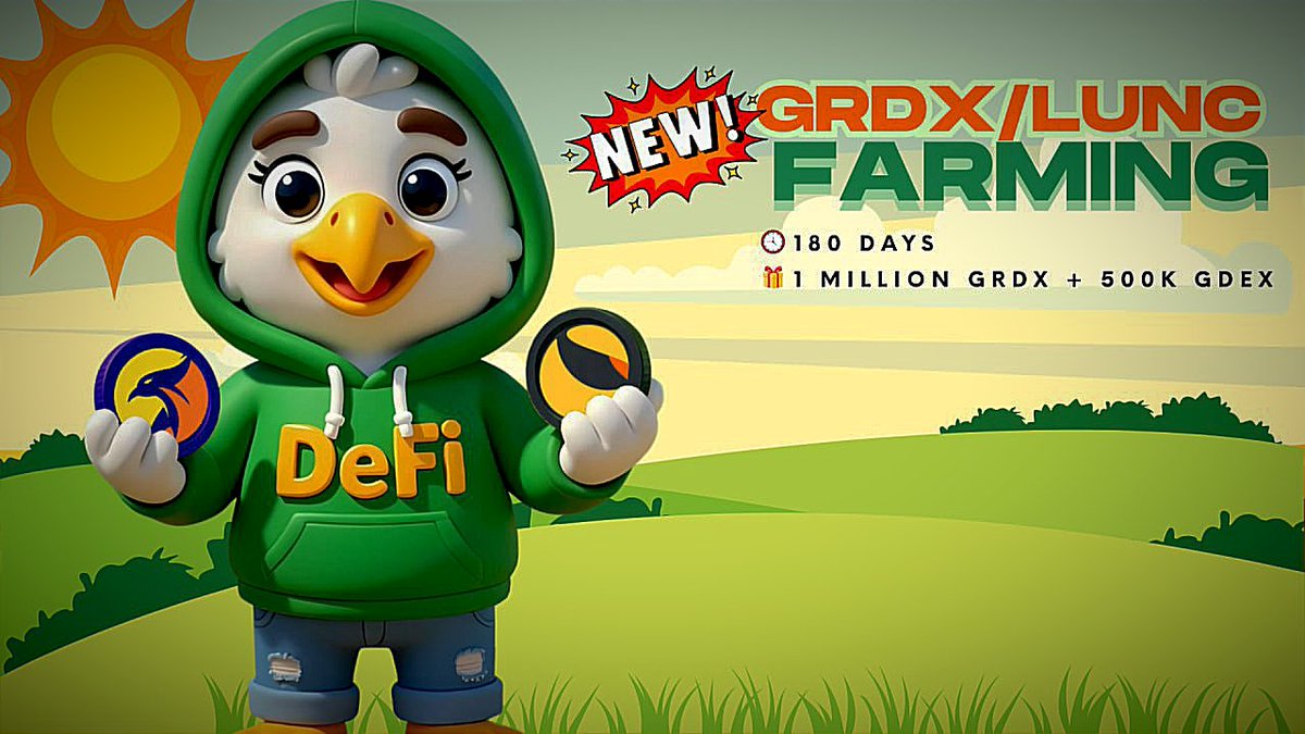 🌱 New Farm Pool is LIVE on Garuda DeFi!

garuda-defi.org/farms
🔥 GRDX / LUNC 
⏳ 180 Days
🎁 1M GRDX + 500K GDEX in rewards

Time to make your tokens grow 🌞🚀

#GarudaDeFi #LUNC #GRDX #DeFi