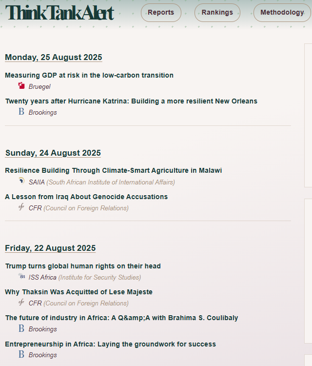 Think Tank Alert tweet media