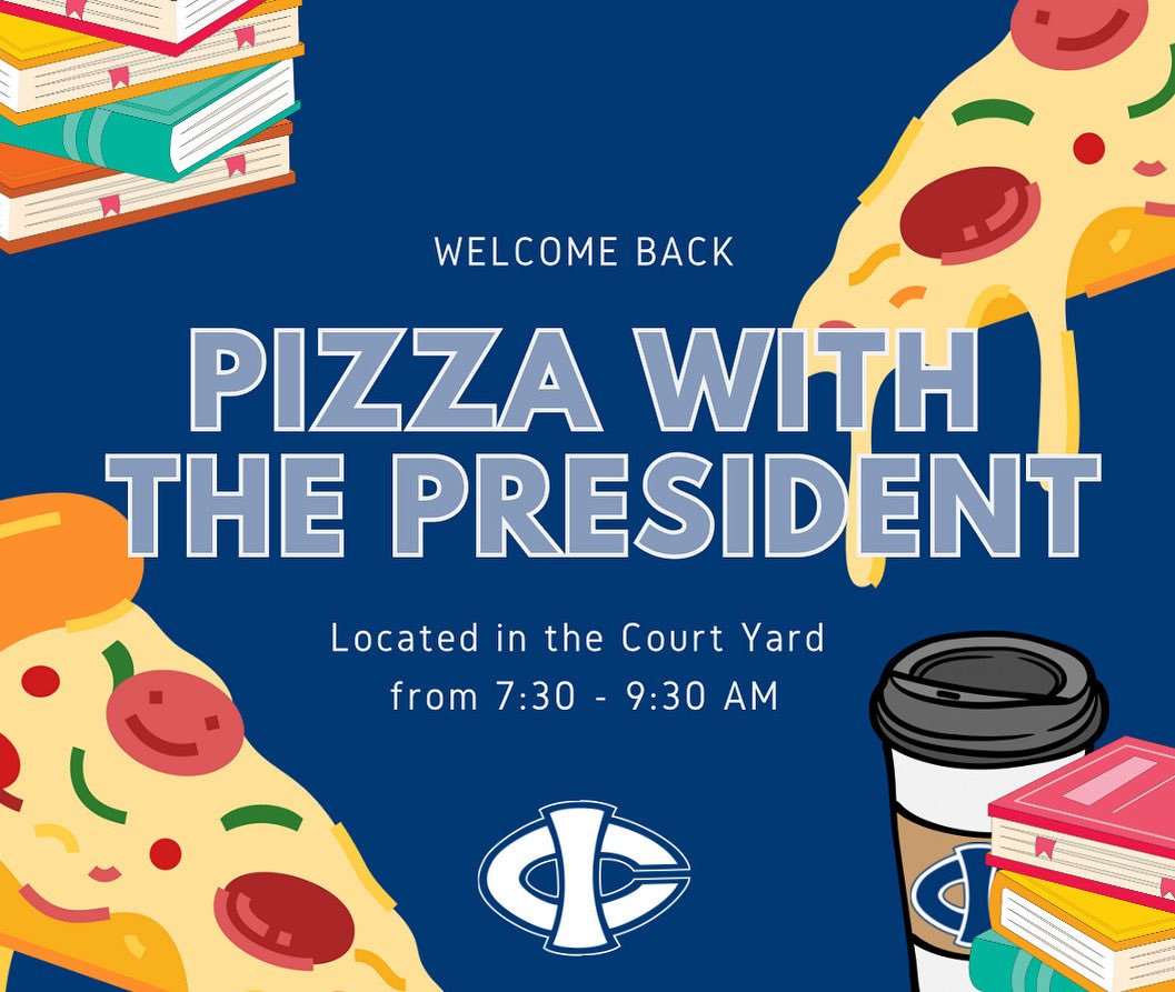 Happy First day of school!!! Come see us in the Courtyard for some pizza &amp; donuts!!