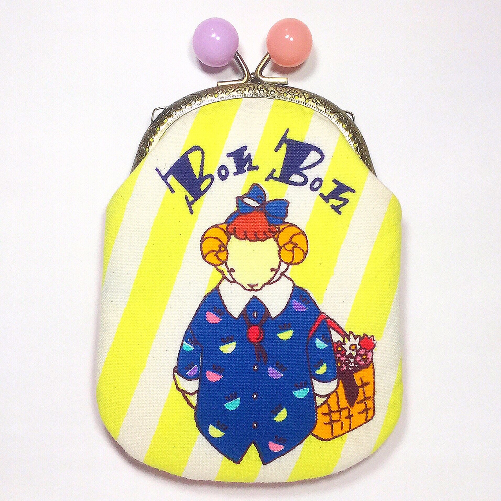 小物 bonbon momoco bear 【小野鉄兵／金襴手 ドット 青】ミニbear付