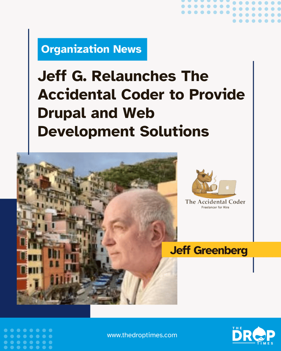 Jeff G. @accidentalcoder  relaunches The Accidental Coder after 20+ years in #WebDev.

With deep #Drupal expertise, TAC focuses on:
• Accessibility &amp; performance
• Flexible, client-first builds
• Long-term sustainability

🔗 bit.ly/3UNtdjA 

#Drupal #OpenSource