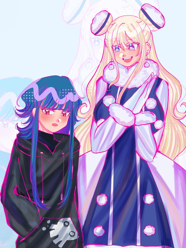 Blue BFFs 🖌️ #tetroblue #tetrodanganronpablue #tetropink #tetrotwt #tetrodanganronpapink
