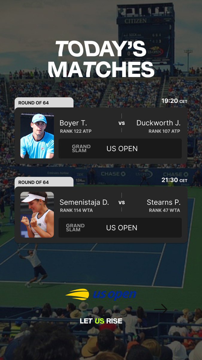 theluddi's tweet image. History made.

For the first time, two players who financed their careers through @FANtiumOfficial are competing in the first round of a Grand Slam at the US Open.

- Darja Semenistaja (23, WTA #114) – raised $100k, qualified

- Tristan Boyer (24, ATP #122) – raised $110k,…