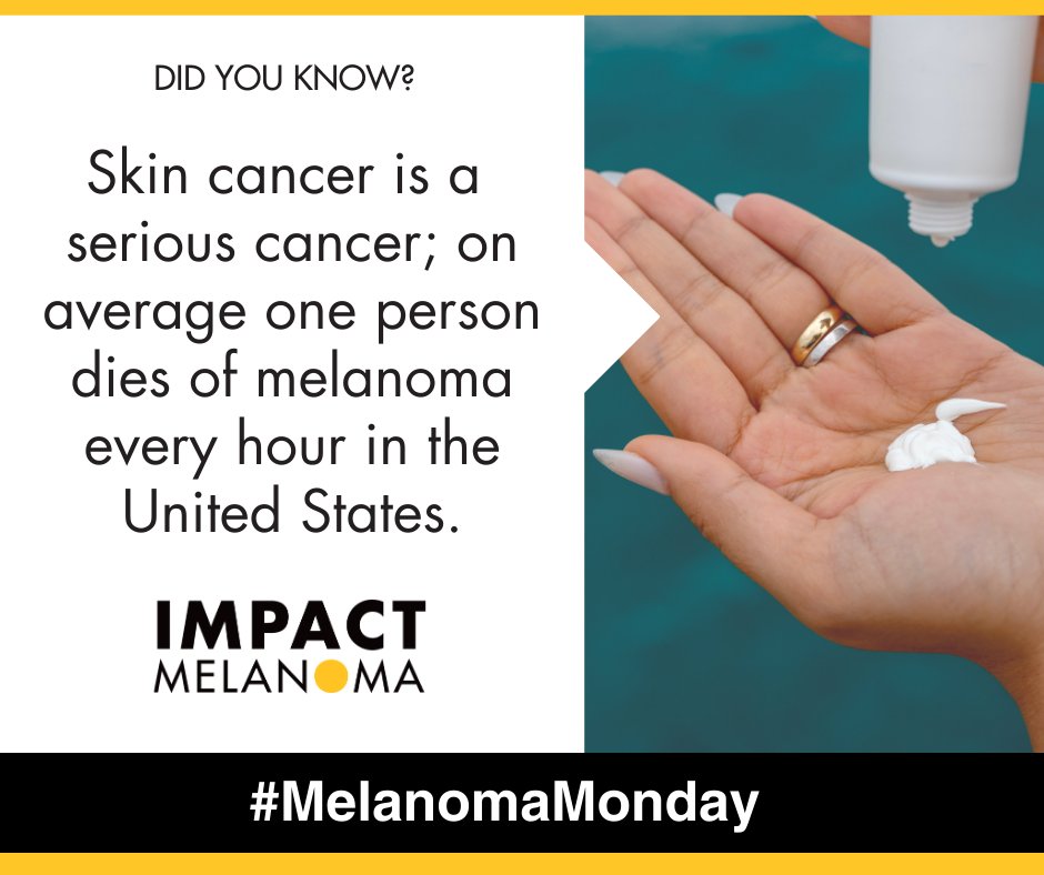 ☀️ There’s no such thing as a safe tan. Whether from the sun or a tanning bed, tanning can damage your skin and increase your risk of melanoma, the deadliest form of skin cancer.

Protect your skin. Skip the tan. 

bit.ly/3UFKJGq

#MelanomaMonday #IMPACTMelanoma