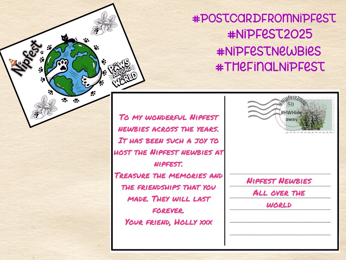 My #PostcardFromNipfest for all my #NipfestNewbies past and present. I love you all❤️🐾  #Nipfest2025 #TheFinalNipfest