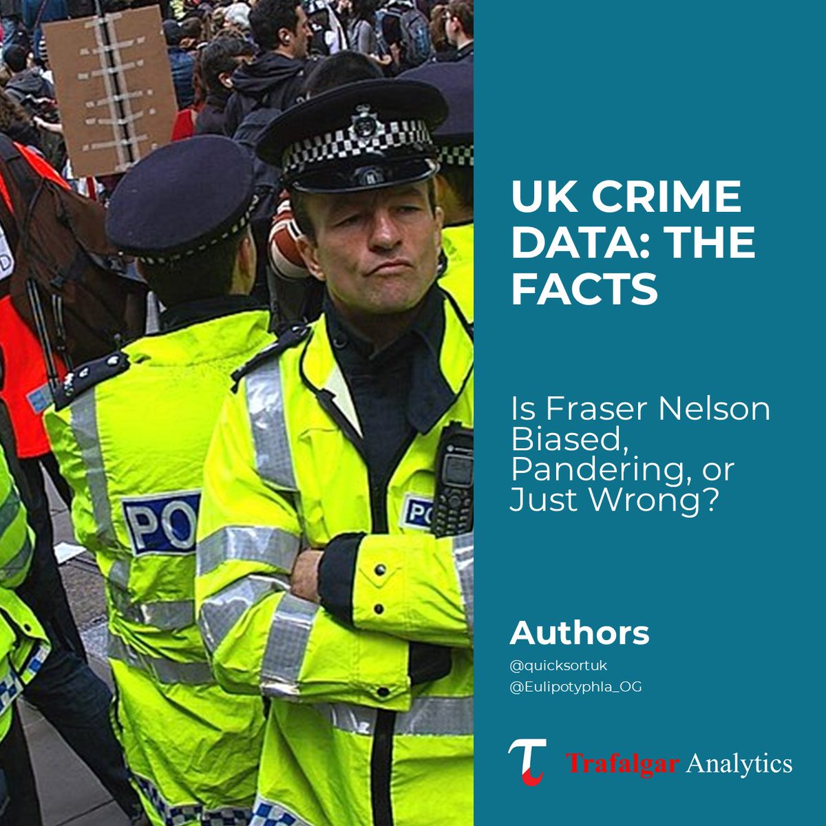 "Britain is probably safer than ever", <a href="/FraserNelson/">Fraser Nelson</a> told <a href="/thetimes/">The Times and The Sunday Times</a>.

Using CSEW estimates, he omitted <a href="/UKStatsAuth/">UK Statistics Authority</a> suspending the Survey in 2022.

From police data (775 million database items), we found:

Violence &amp; sexual offences have soared since 2015.
trafalgaranalytics.substack.com/p/uk-crime-dat…