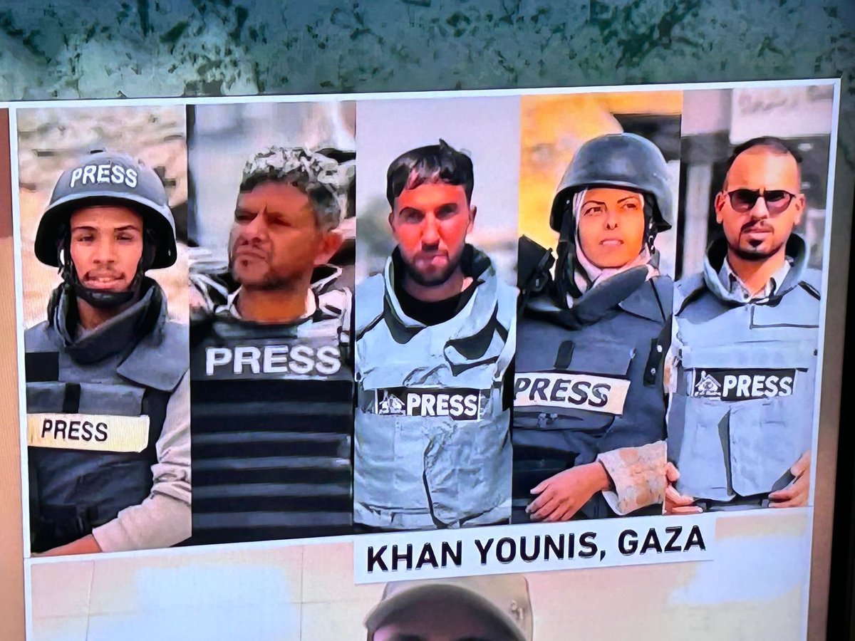 Avui, 5 periodistes més han estat assassinats a Gaza per l’estat d’Israel. Ens sumem a la concentració d’aquest dimecres a Pl. Sant Jaume 👇🏾 

<a href="/Palestina_cat/">Comunitat Palestina Catalunya</a> <a href="/proucomplicitat/">ProuComplicitat #AturemElGenocidi</a>