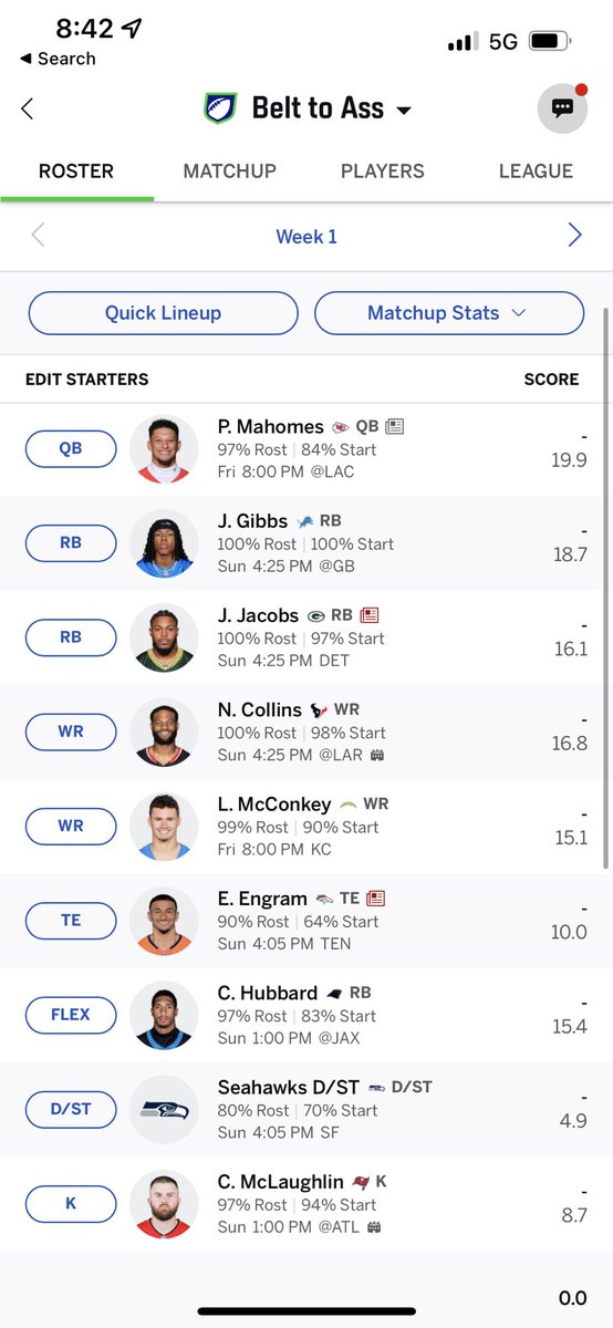 ChasingPNL's tweet photo. @SleeperNFL Drafted out of the 1.05 slot https://t.co/cCj7jrNo2s