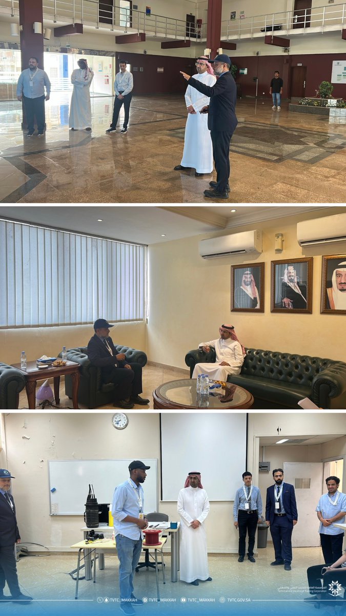 استقبلت الكلية التقنية للاتصالات والمعلومات اليوم، المهندس عادل العود مدير عام شؤون المدربين بالمؤسسة العامة للتدريب التقني والمهني، يرافقه المهندس محمد سليمان مدير وحدة الصحة والسلامة المهنية بالإدارة العامة للتدريب التقني والمهني بمنطقة مكة المكرمة.

حيث اطلع الوفد على