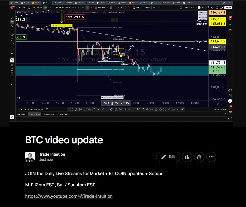 JOIN the Daily Live Streams for Market + BITCOIN updates + Setups

M-F 12pm EST , Sat / Sun 4pm EST

youtube.com/@Trade-Intuiti…

Watch this BTC update ( SNEAK PEEK into the VIP group ) 

👉🔺👉patreon.com/posts/btc-vide…