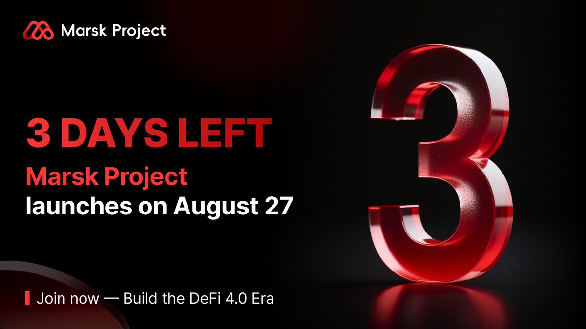 Marsk Project (@marsk_project) on Twitter photo 🚀 Countdown Alert
Only 3 days left until the official launch of Marsk Project!
A truly decentralized autonomous wealth protocol is about to go live.
Be part of the new era of DeFi 4.0.
⏳ Don’t miss the start — join us now!
#DeFi #Web3 #MarskProject 🚀 Countdown Alert
Only 3 days left until the official launch of Marsk Project!
A truly decentralized autonomous wealth protocol is about to go live.
Be part of the new era of DeFi 4.0.
⏳ Don’t miss the start — join us now!
#DeFi #Web3 #MarskProject