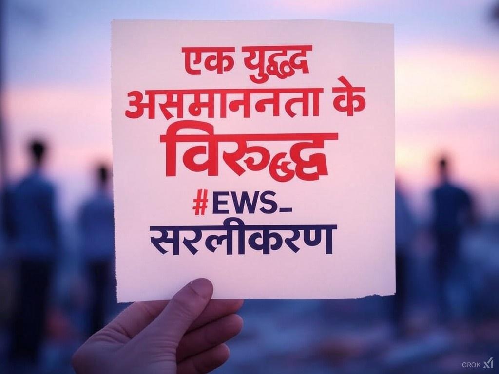 एक ही मांग EWS सरलीकरण राजस्थान की तर्ज पर देश व बिहार में हो। जैसे वहां जमीन व मकान की शर्तें हटा कर सिर्फ 8 लाख रुपए सलाना इनकम ही मान्य है और आयु में OBC के समान छूट है व EWS सर्टिफिकेट की मान्यता भी 1 साल से बढ़ा कर 3 साल OBC के समान है।
#बिहार_ईडब्ल्यूएस_सरलीकरण #EWS_सरलीकरण