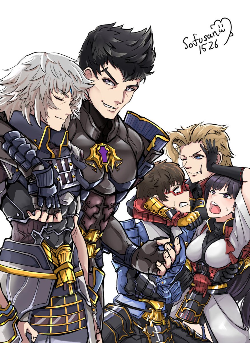 前回主人公サイドを描いたので、今回はイーラサイドも描きました。
彼らもまた主人公だったなーと思いましたので、物語が終わった後の彼らを仲良く団円している感じで描いてみました。(*^▽^*)ｂ
#XenobladeChronicles2 #ゼノブレイド2