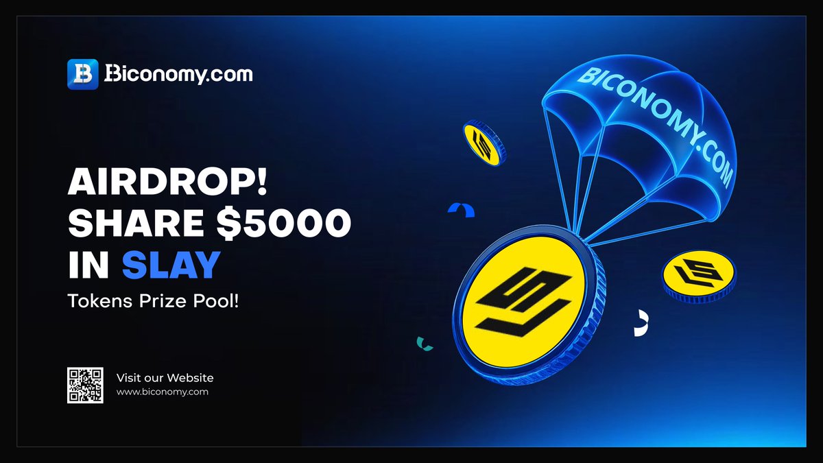 Biconomy.com (@biconomycom) on Twitter photo 🚀Share $5000 SLAY #Airdrop, Enjoy Welfare from #SatLayer!🚀
To thank all Biconomy.com global users for your long-term support and celebrate the listing of <a href="/satlayer/">SatLayer 🟨🧊</a>, we are giving away $5,000 $SLAY to share with airdrop participants!💎
📅Activity time: 08/27/2025 🚀Share $5000 SLAY #Airdrop, Enjoy Welfare from #SatLayer!🚀
To thank all Biconomy.com global users for your long-term support and celebrate the listing of <a href="/satlayer/">SatLayer 🟨🧊</a>, we are giving away $5,000 $SLAY to share with airdrop participants!💎
📅Activity time: 08/27/2025