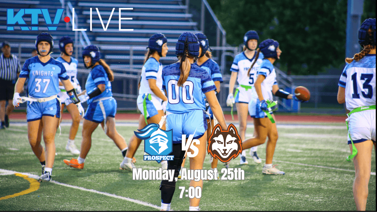 _knightmedia's tweet photo. Tonight!!! Prospect girls' flag football Season Opener against Hersey! We will be livestreaming the game starting at 6:45 exclusively on KTV Live. 

https://t.co/rHn1NmpCYt

@ScottMcD_PHS @FlagFootballPHS @HerseyFlag https://t.co/x0OtLHcYYN