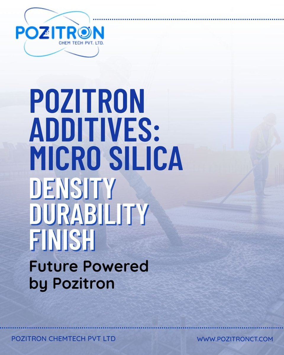 PozitronChem's tweet image. Micro Silica enhances density, durability, and surface finish especially in marine or exposed structures. #PozitronMicroSilica #SurfaceTech #MarineDurability #PozitronChemtech #PozitronTechnology #PozitronInnovation #SmartChemicalSolutions #ConstructionMaterials