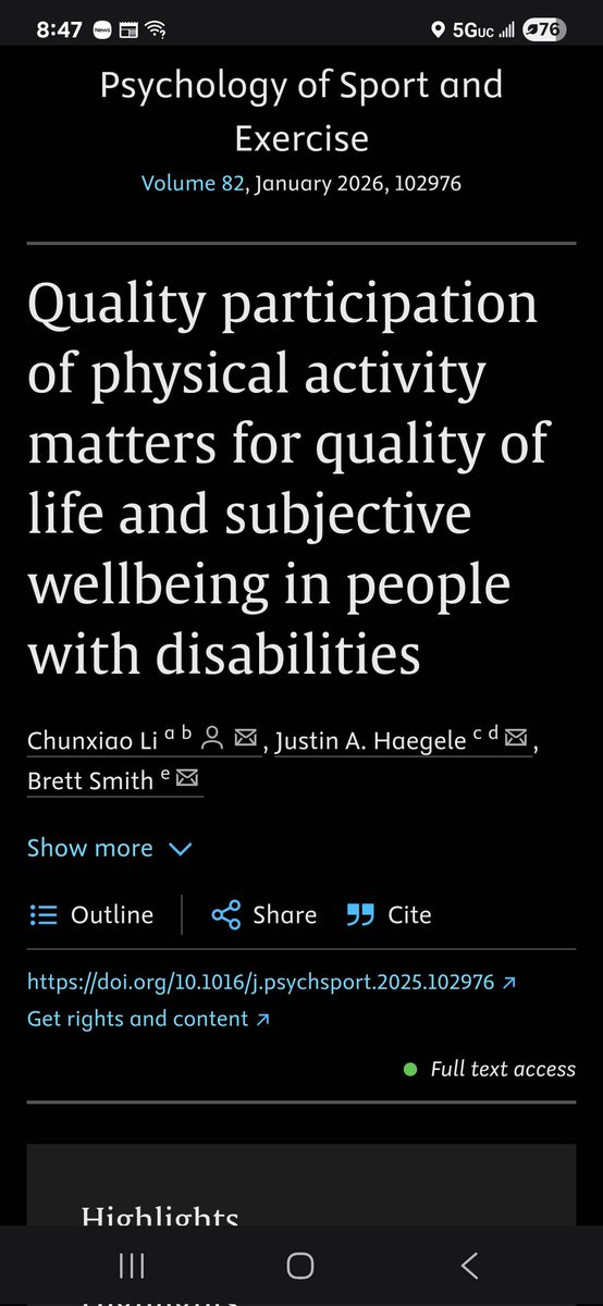 Thank you to <a href="/cxlilee/">Chunxiao Li, PhD</a> for the invitation to join him and <a href="/BrettSmithProf/">Prof Brett Smith - Disability & Physical Activity</a> in writing this response for a special issue of Psychology of Sport and Exercise. 

nam11.safelinks.protection.outlook.com/?url=https%3A%…