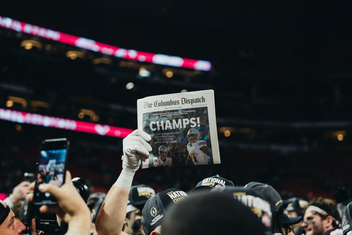 OhioStAthletics's tweet photo. THE reigning National Champions play football this week 🌰 https://t.co/t3HtZwD14y