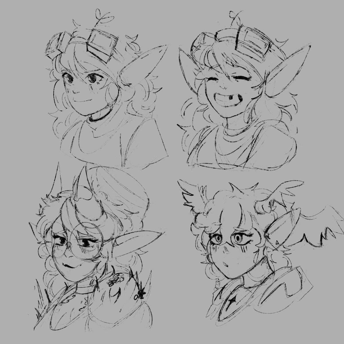 BODIAAAAA POVO BUNITO! Deixo aqui com vocês pra começar o dia esses estudinhos de traço que fiz ontem kkkkkk