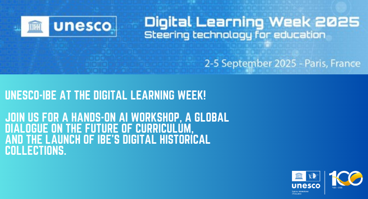 IBE_UNESCO's tweet photo. ⚠️Only 5 days left!

UNESCO-IBE at the #DigitalLearningWeek2025. 

Join us for a global conversation on reimagining curriculum in an AI-driven world.

REGISTER NOW 👉https://t.co/L54lddkYFs https://t.co/nJpf8OsDBM