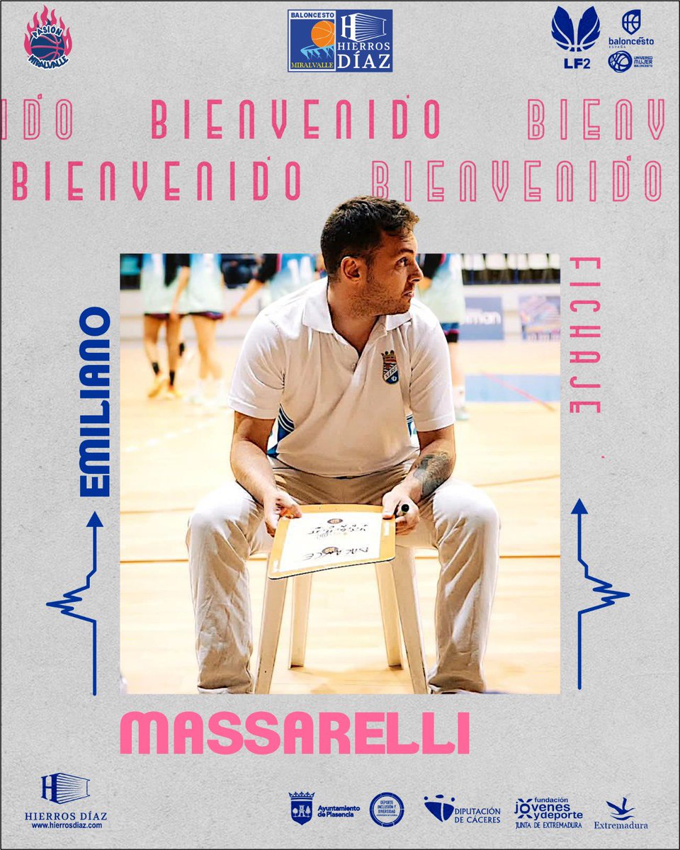 𝐄𝐦𝐢𝐥𝐢𝐚𝐧𝐨 𝐌𝐚𝐬𝐬𝐚𝐫𝐞𝐥𝐥𝐢 | ✍🏻 𝐅𝐈𝐂𝐇𝐀𝐉𝐄

El Hierros Díaz Extremadura Miralvalle suma a Emiliano Massarelli, procedente del 1NF del Xerez CD, como segundo entrenador para la temporada 25/26.

¡Bienvenido a casa, <a href="/Emimassarelli/">Emiliano Massarelli Villar</a>! 💙🩷

#pasiónMiralvalle