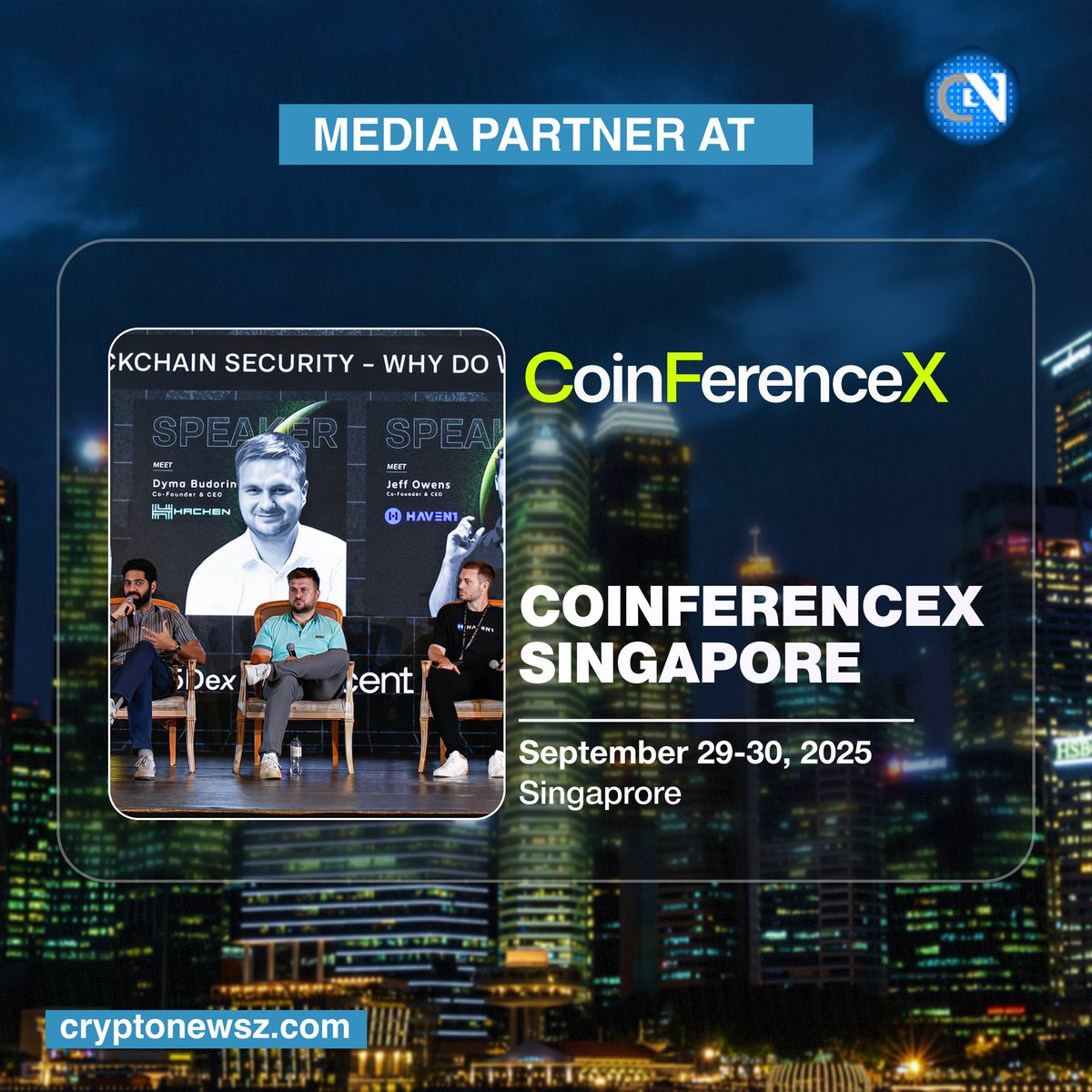 🌐 Exciting News! 🚀
We’re proud to announce our Media Partnership with CoinFerenceX Singapore 2025, taking place on September 29-30. 🇸🇬✨

Bringing together global leaders, innovators, and crypto enthusiasts, this premier event will shape the future of blockchain and Web3. Don’t