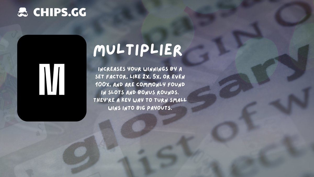 roginnnn's tweet photo. A-to-Z of Betting: M is for Multiplier
Multipliers aren’t just extras, they’re game changers. Slots, crash, table games… that little ‘x’ can turn ordinary into unforgettable.
https://t.co/MFuCDNo1OS
@chipsgg #MultiplierMagic #WinBoost #TurboWins #CasinoMultipliers #MultiplierMoments #PowerOfMultipliers #BigWinsSmallBets #ChipsGG #SmartPlaysAndStrategies #CryptoCasinoWins #PlaySmarterOnChips #HighVolatilityHits #SlotsWithMultipliers