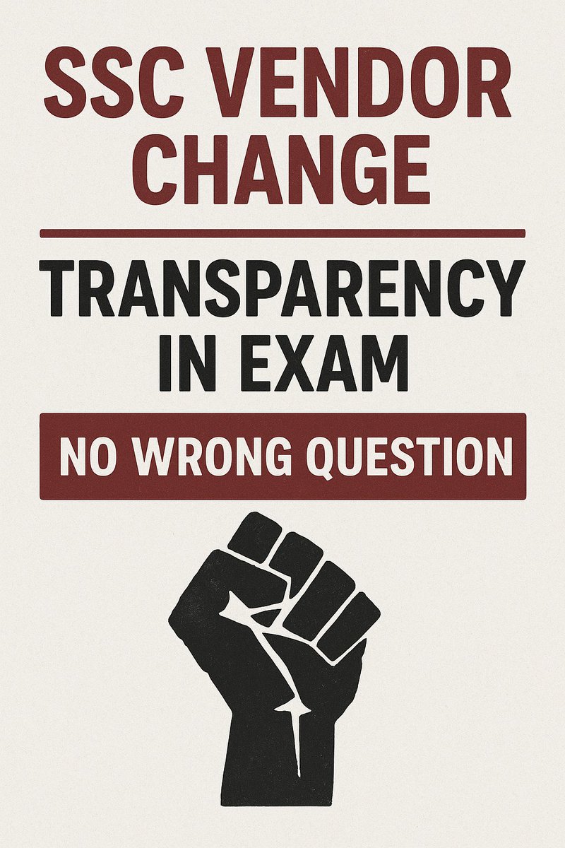PriyeshAnand17's tweet image. #SSCMisManagement — highlighting widespread mismanagement of SSC exams 
#SSCSystemSudharo  
#SSCVendorFailure — protest against the incompetent vendor handling exams 
#JusticeForAspirants 
#SSCProtest #SSCProtest2025 #SSCReforms