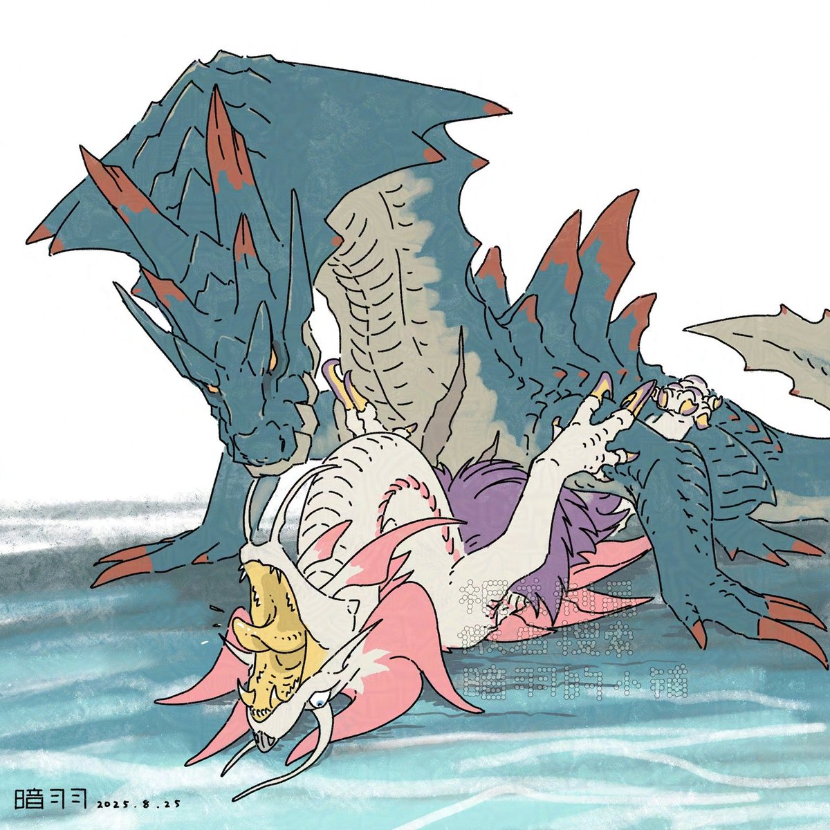 #MonsterHunterwilds #MonsterHunter #怪物猎人 #泡狐龙 #海龙 
【警告🔞🔞🔞】
上一集被海龙拒绝后
泡狐没敢再去找海龙
肚子里的小毒怪龙卡了好几天
它憋得难受只好自己想办法
只不过这样子对海龙来说就是邀请
好不容易快拉出来的小毒怪龙
又被一棍子捅回去了😅