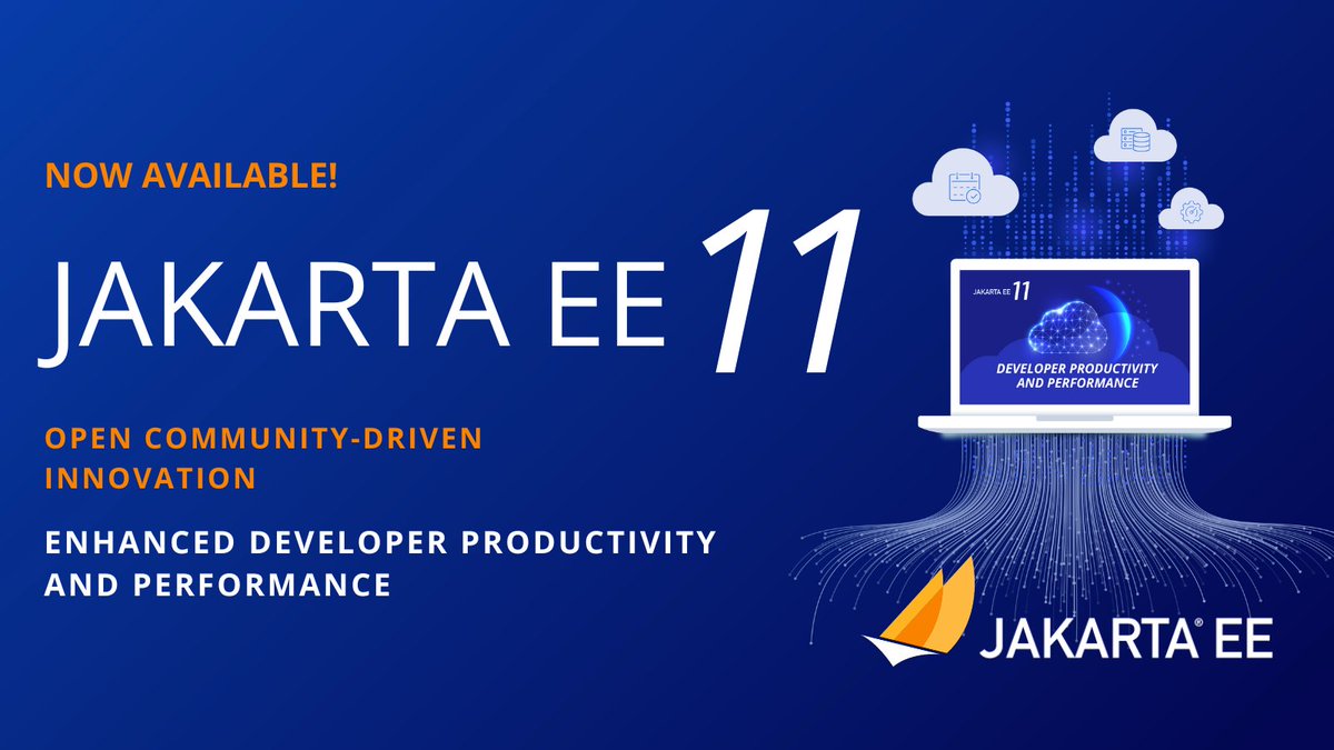 JakartaEE's tweet image. With significant updates to existing specifications, #JakartaEE11 highlights the evolution of #opensource enterprise Java. Visit our website to learn more: hubs.la/Q03Dq5Xh0 #JavaEE #JakartaEE