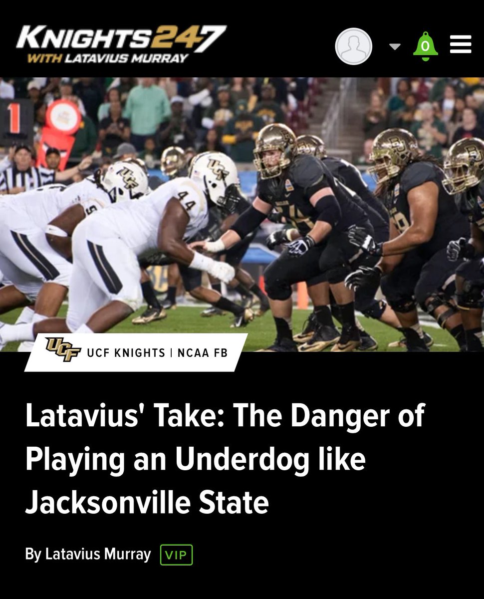 Knights247 (@knights247) on Twitter photo UCF hall of fame running back <a href="/LataviusM/">Latavius Murray</a> has a note of caution for the Knights before the opening game against Jacksonville State. Get the details at Knights247.com.
247sports.com/college/centra… UCF hall of fame running back <a href="/LataviusM/">Latavius Murray</a> has a note of caution for the Knights before the opening game against Jacksonville State. Get the details at Knights247.com.
247sports.com/college/centra…