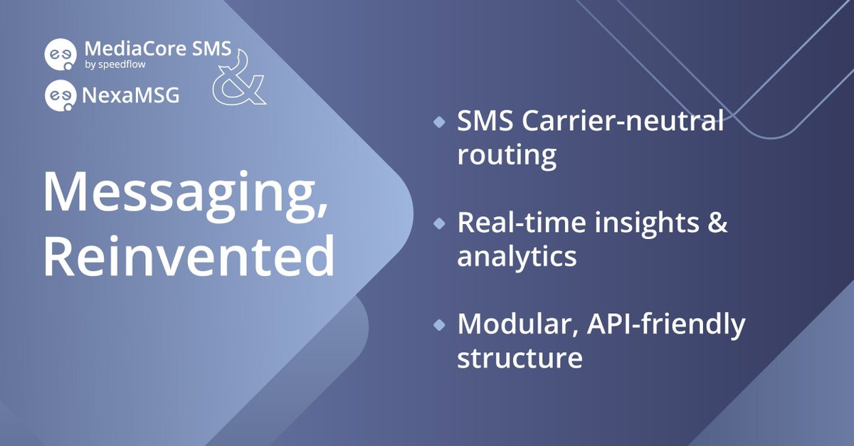 Speedflow's tweet image. MediaCore SMS provides the reliability and scalability your business needs. 
📲 Take your SMS business to the next level with MediaCore SMS + NexaMSG. Contact our team at email software@speedflow.com for a FREE DEMO 
speedflow.com/mediacore-sbc/ 
#Class4softswitch  #SMSsolutions