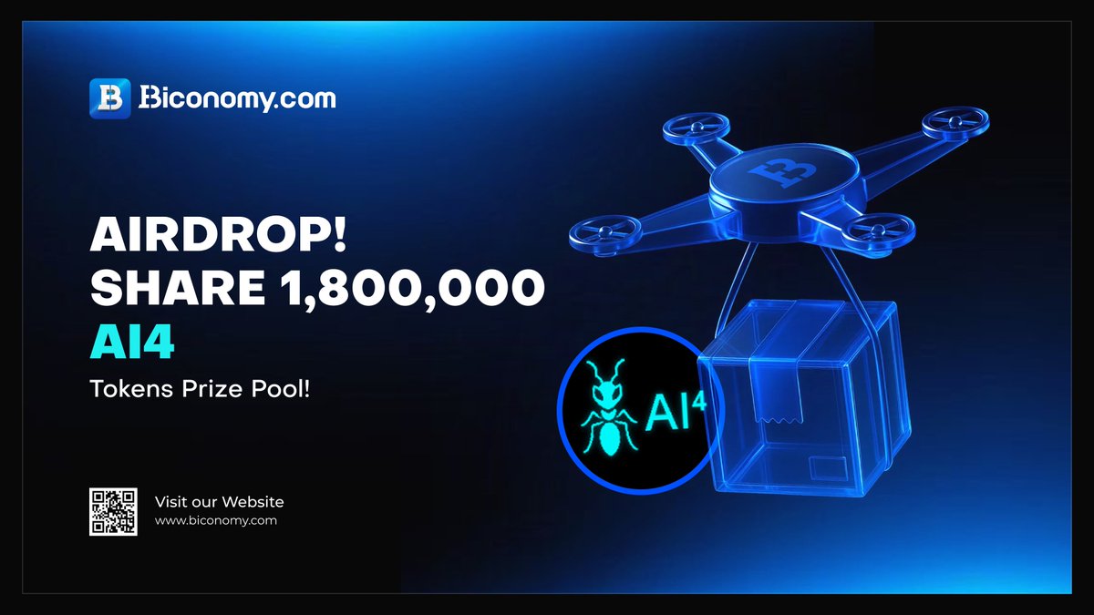 Biconomy.com (@biconomycom) on Twitter photo 🚀Share 1,800,000 AI4 #Airdrop, Enjoy Welfare from AI⁴!🚀
To thank all Biconomy.com & <a href="/SingulantChain/">AI⁴ | Recursive Superintelligence</a> global users for your long-term support and celebrate the listing of AI4, we are giving away 1,800,000 $AI4 to share with airdrop participants!💎
📅Activity time: 🚀Share 1,800,000 AI4 #Airdrop, Enjoy Welfare from AI⁴!🚀
To thank all Biconomy.com & <a href="/SingulantChain/">AI⁴ | Recursive Superintelligence</a> global users for your long-term support and celebrate the listing of AI4, we are giving away 1,800,000 $AI4 to share with airdrop participants!💎
📅Activity time: