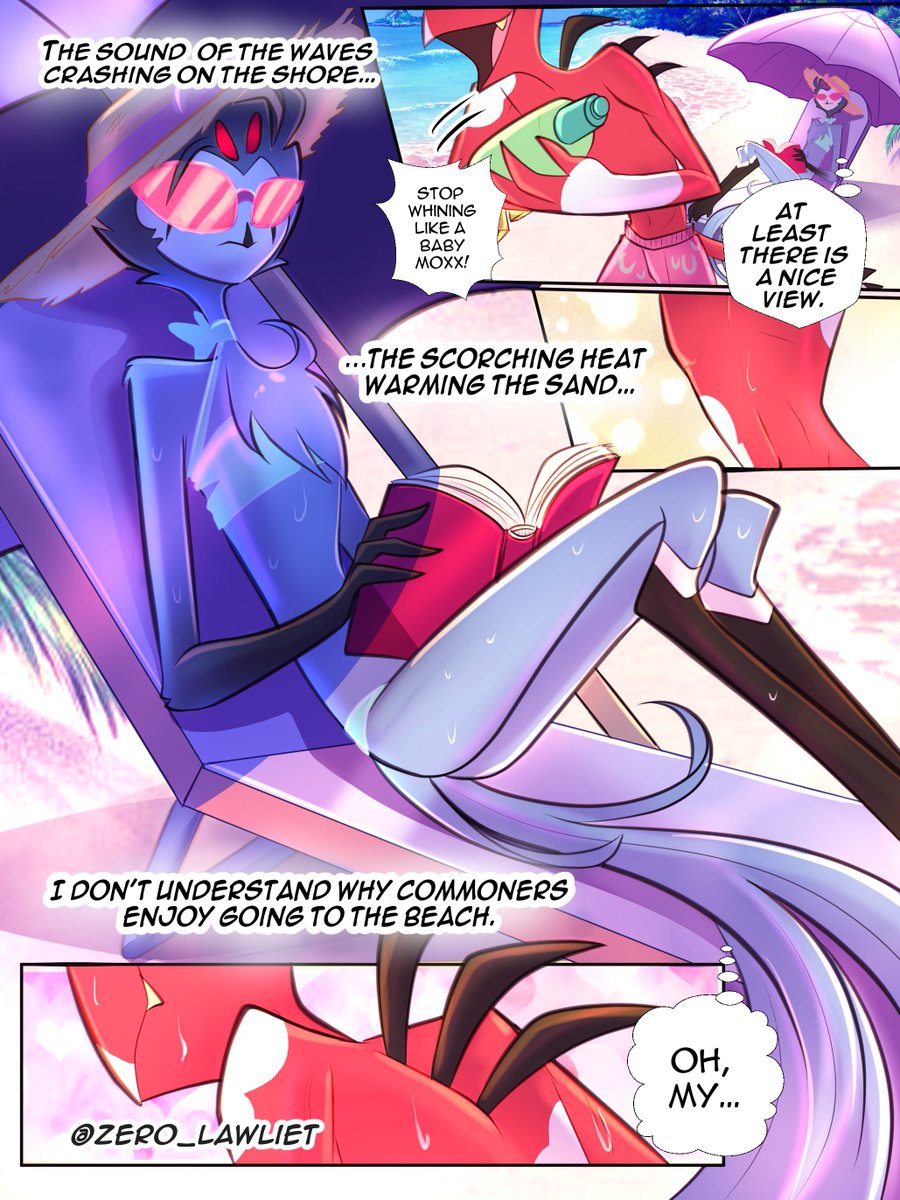My entry for all #stolassummerweek event is my new minicomic "Summer times" 🏖️🏖️⛵️
Be ready for feisty Stolas 🤣
Enjoy the first page!!
#HelluvaBoss #Stolitz
