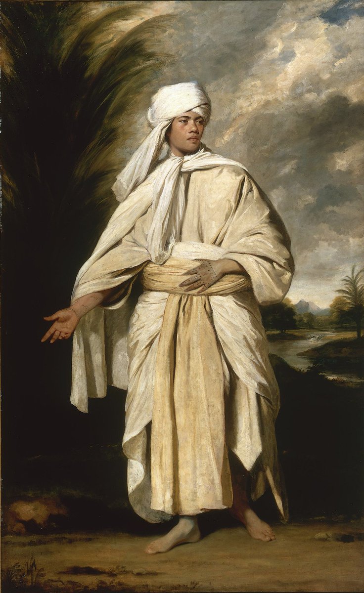 📍, 🎨.

"Retrato de Mai" (c. 1776), de Sir Joshua Reynolds, muestra al polinesio Omai con aire noble y exótico. La obra refleja el interés europeo por culturas lejanas y la idealización del "buen salvaje" en pleno siglo XVIII.

#ElsíndromedeStendhal #AprendeconStendhal