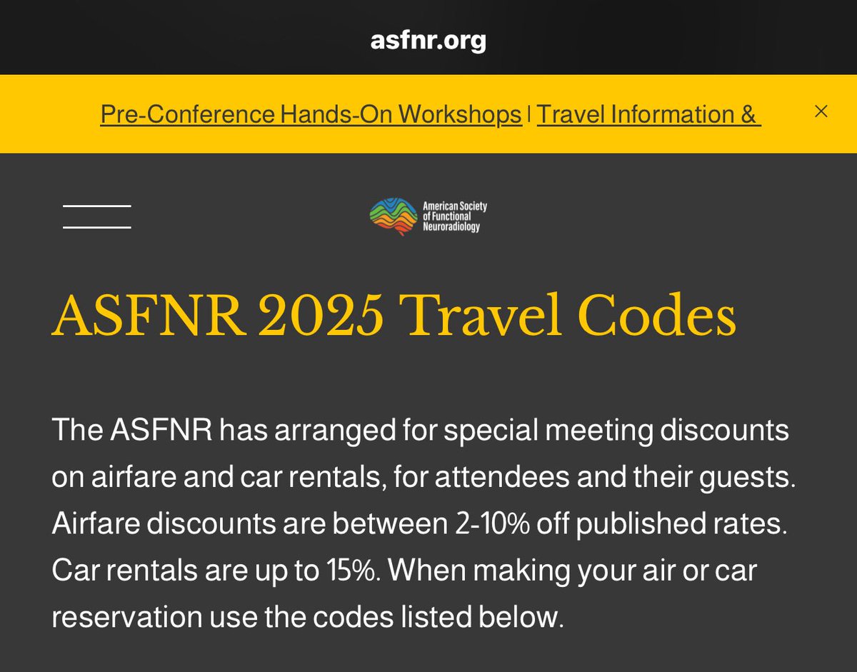Book your hotel for #ASFNR25 annual meeting by Wednesday August 27!!!
😅
asfnr.org/hotel-travel
There are also travel discounts for airfare &amp; car rentals!🤠
🧠#BeyondBOLD